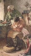 Walter Langley,RI But Men must work and Women must weep (mk46) oil painting